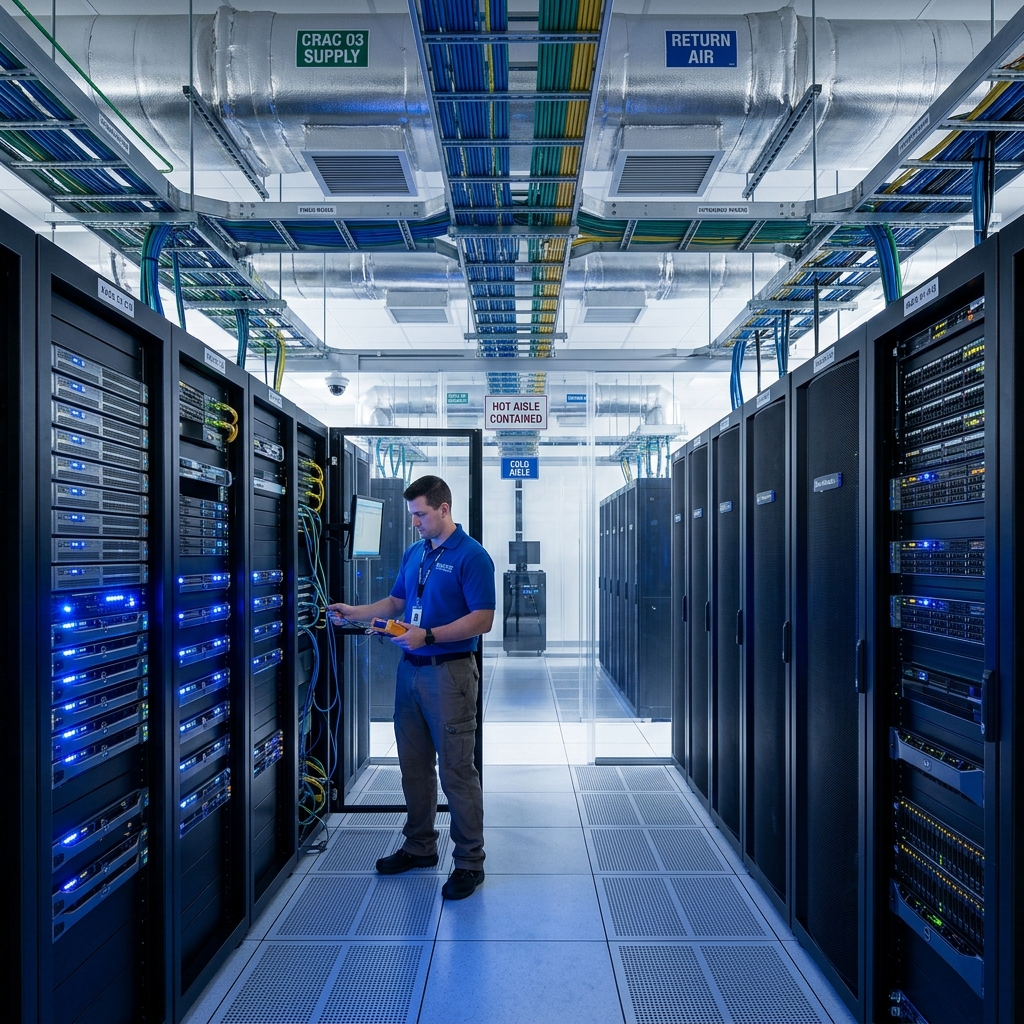 Professional Server Room Setup and Network Rack Cabling in Barmer